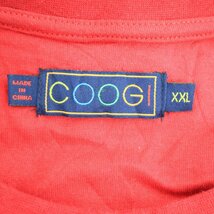 COOGI クージー 半袖 プリントTシャツ 刺しゅうロゴ レッド ( メンズ XXL ) 中古 古着 N4775_画像8