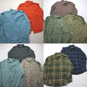 ◎アウトドアブランドMIX長袖シャツ set コロンビア 他 (メンズ3XL/2XL/XL) 10枚セット まとめ売り 古着卸 1円スタート LS8 MQ0749