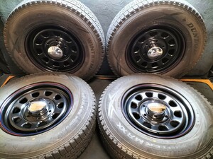 DAYTONA デイトナ 6.5J+35 PCD139.7 15インチ DUNLOP SV01 195/80R15 107/105L LT 2018年製造 バリ山 200系 ハイエース ハブ110mm 