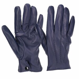 Attivoa tea vo men's navy L size Short type leather glove sheep leather lining cashmere smartphone correspondence for man ATLC003M