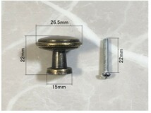 【10個セット】■つまみ 金具 TU-07■ブロンズ 取手 アンティーク 引き出し プルハンドル 取っ手 キャビネット 扉 家具 ヨーロピアン_画像3