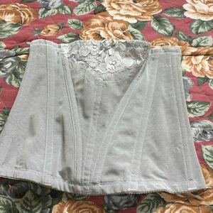  gray floral print race waist nipper correction underwear 58 size 