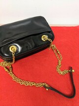 美品 Gucci バンブー レザー チェーンショルダーバッグ オールドグッチ 黒_画像7