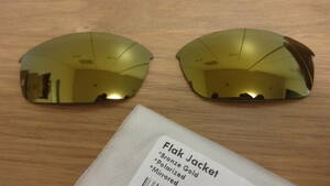 処分価格！★オークリー フラックジャケット用 カスタム偏光レンズ BRONZE GOLD Color Polarized 新品 　Oakley Flak Jacket Sunglasses