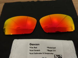 処分価格！POLARIZED刻印入！★オークリー ガスカン用 カスタム偏光レンズ RED Color Polarized 新品 GASCAN