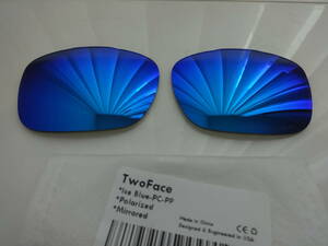 POLARIZED刻印入り！★ ツーフェイス 用 カスタム偏光ハイグレードレンズ ICE BLUE Polarized 新品　Oakley TWO FACE Sunglasses　TWOFACE