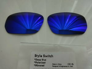 ★オークリー STYLE SWITCH　スタイルスイッチ用 カスタム偏光レンズ　DEEP BLUE Color Polarized