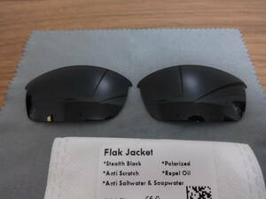 超処分価格！POLA刻印入り！★ フラックジャケット用 カスタムハイグレード偏光レンズ BLACK Polarized 新品 Flak Jacket Sunglasses