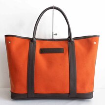 【高級品】FELISI 【18-10/1 キャンバス×コーティングツイル トートバッグ】オレンジ MADE IN ITALY BAG 2310106_画像1