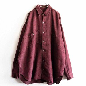 【美品】Y's for men【ビッグシルエット 柄織り シャツ】YOHJI YAMAMOTO ヨウジヤマモト 2310284