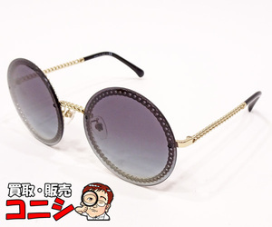 [ quality KONI si][CHANEL/ Chanel ] sunglasses CH4245 size 58 round lady's chain strap * box attaching [ postage included ]k0174y