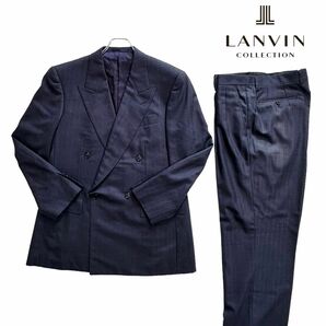 LANVIN COLLECTION ランバンコレクション スーツ セットアップ ダブルブレスト シャドーストライプ 背抜き