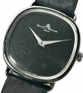 １円〜 T BAUME&MERCIER ボーム＆メルシエ 稼動品 ブラックダイヤル メンズ レディース 手巻き アンティーク 時計 901999990