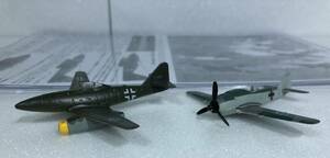 1/144 2機セット Me262A-1a 第44戦闘団 ジェット戦闘機 / フォッケウルフ Fw190A ♯ 世界の傑作機 ウイングクラブコレクション