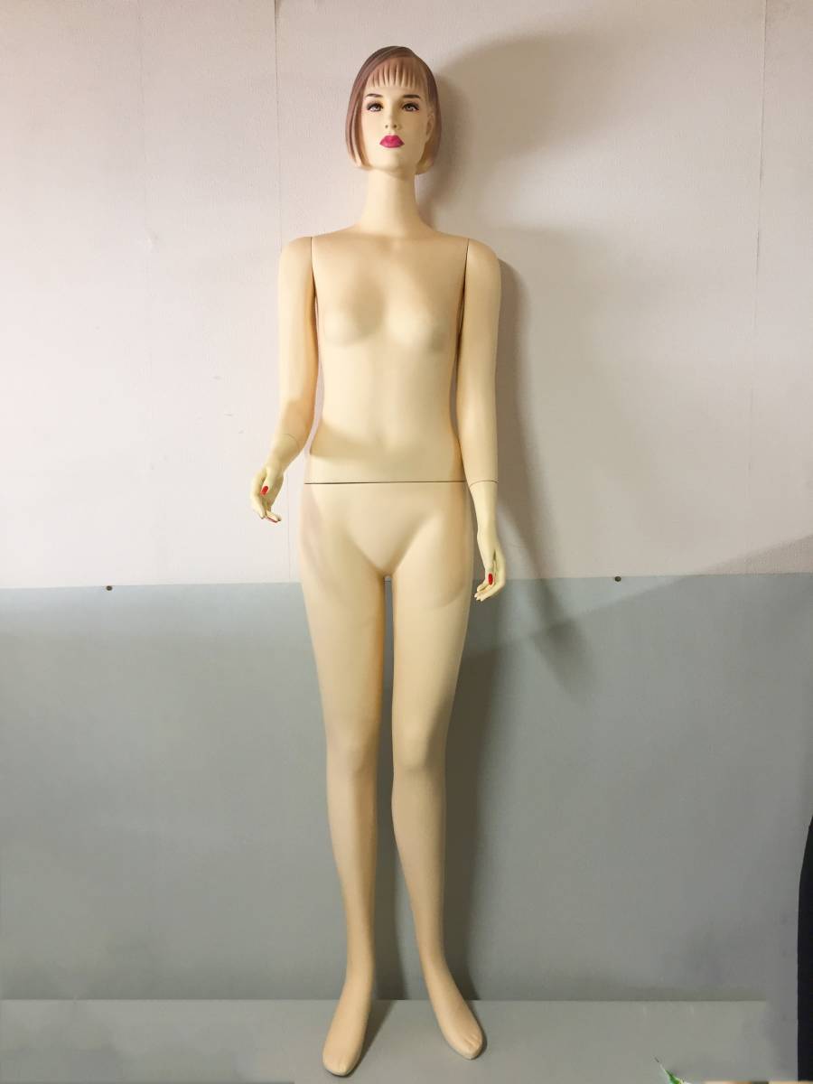 新品】等身大 マネキン 女性 身長175cm カツラ&スタンド付き フリマ