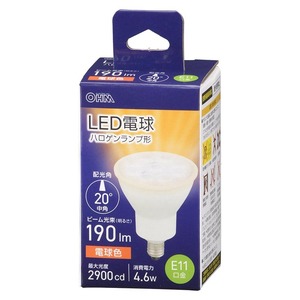 LED電球 ハロゲンランプ形 E11 中角タイプ 4.6W 電球色｜LDR5L-M-E11 5 06-4723 オーム電機