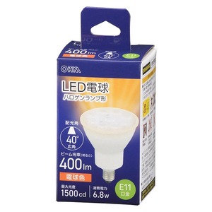 LED電球 ハロゲンランプ形 E11 広角タイプ 6.8W 電球色｜LDR7L-W-E11 5 06-4728 オーム電機