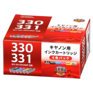 インク キヤノン互換インク BCI-331+330/6MP 6色パック｜INK-C331+330-6P 01-7770 オーム電機