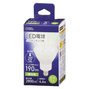 LED電球 ハロゲンランプ形 E11 中角タイプ 4.6W 昼白色｜LDR5N-M-E11 5 06-4725 オーム電機