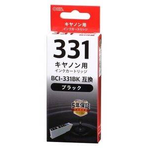 インク キヤノン互換インク BCI-331BK 染料ブラック｜INK-C331-BK 01-7765 オーム電機