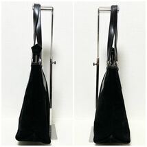 美品 Vivienne Westwood ヴィヴィアンウエストウッド レザートートバッグ ブラック 黒 スエード スウェード オーブロゴ_画像3