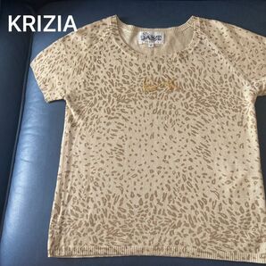 ニット クリツィア ビーズ刺繍 ヒョウ柄