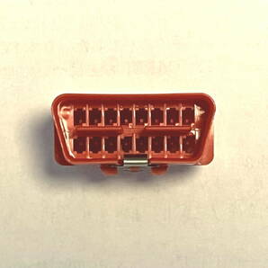 OBD2ローコスト赤カプラー【6個セット】 (OBD-II DLC3コネクタ)ダイアグ車両診断16ピンコネクタ(J1962M J1962F CAN)