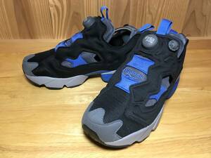 ★Reebok リーボック INSTAPUMP FURY ポンプ フューリー OG 黒×青 25.0cm 美品 Used 検 クラシック スニーカー