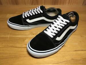 ★VANS バンズ 国内企画 OLD SKOOL オールドスクール Ultra Cush 黒×白 27.0ｃm 美品 Used 検SK8 スケート ハーフキャブ スリッポン