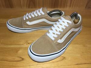 ★VANS バンズ 国内企画 OLD SKOOL オールドスクール Ultra Cush ベージュ×白 26.5ｃm 美品 Used 検SK8 ハーフキャブ スリッポン