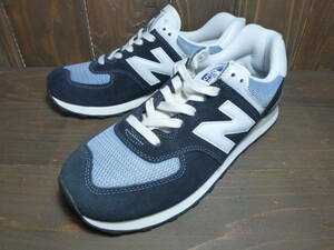 ★new balance ニューバランス classic ML 574 HF2 紺×白×水色 10.0インチ 28.0m 未使用品 検 996 1300 1400 クラシック スニーカー