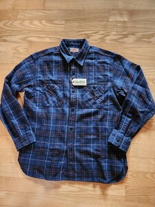 SALE! 送料込★東洋　SUGAR CANE シュガーケーン SC29153 TWILL CHECK WORK SHIRT 1960年代のタータンチェック ワークシャツ　ネイビー　L