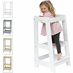 Stepup Baby step‐ladder for children step to gong - tower la- person g kitchen childcare kitchen tower 3 -step adjustment legs ***