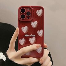 Bravoday iPhone 12 Pro 用ケース 韓国 おしゃれ ハート柄 薄型 かわいい 携帯ケース アイフォン・・・_画像1