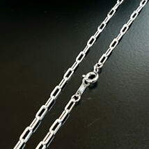 5281 SILVER925 4面カット ロングアズキネックレスチェーン40cm/2.8mm シルバー925 25-40 売れ筋 あずき シンプル ユニセックス お洒落_画像3