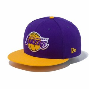 新品 NEWERA ニューエラ 9FIFTY 950 Lakers レイカーズ パープル/イエロー ツートン フラットバイザー スナップバックキャップ #13562098