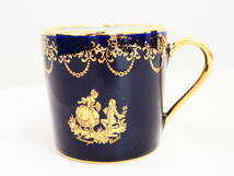 LIMOGES CASTEL/リモージュキャッスル デミタスカップ&ソーサー 2客セット 22K GOLD 箱付き 金縁/金彩/陶器/陶磁器/ヴィンテージ 69135-A_画像4