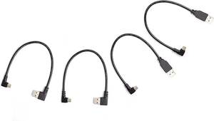 短い マイクロUSB ケーブル microUSB クロームキャスト Ultra/Miracast/EZcast オーディオ/テレビ スティッ ドングルに (4本)*2969-05