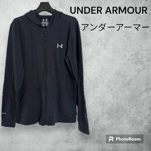 アンダーアーマー パーカー　薄手 UNDER ARMOUR ジップアップ ビッグロゴ