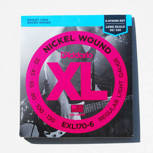 D'Addario ダダリオ EXL170-6 Nickel Wound 032-130 Long Scale ベース弦