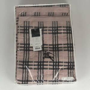 激レア【送料無料】BURBERRY/バーバリー/正規品/新品未使用/タオルケット/ノバチェック/ホースマーク刺繍/西川産業株式会社/ピンク(0220y)