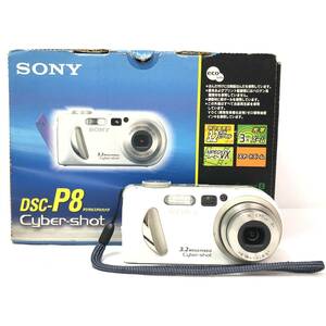 ▼【通電OK】SONY DSC-P8 デジタルスチルカメラ サイバーショット ホワイト デジカメ コンパクト 撮影 ソニー cyber-shot 箱/取扱説明書付