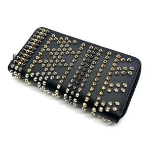 [ beautiful goods ]Christian Louboutin Christian Louboutin studs round fastener long wallet 