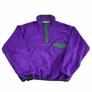 90s USA made EMS pull over jacket WOMEN*S L purple snap T Parker embroidery Logo outdoor 
