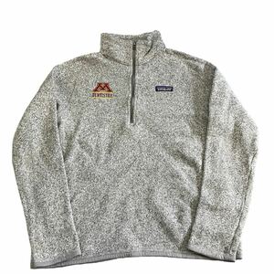 2015年製 patagonia ベターセーター M グレー ハーフジップ フリース ジャケット プルオーバー カレッジ ロゴ アウトドア パタゴニア 25617