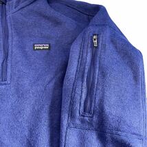 2000年製 patagonia ベターセーター WOMEN’S XL ブルー ハーフジップ フリースジャケット プルオーバー ロゴ アウトドア パタゴニア 25616_画像3