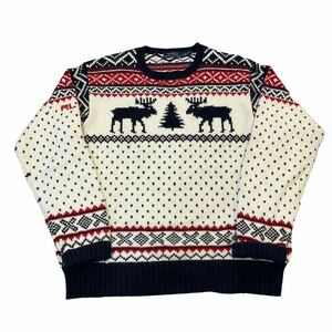 POLO RALPH LAUREN ニット セーター L 総柄 ノルディック カシミア クリスマス トナカイ ツリー ポロ ラルフローレン