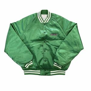 90s USA製 Heineken スタジャン XL グリーン スタジアムジャケット ナイロン ビール 企業 ブルゾン ロゴ 刺繍 ハイネケン ヴィンテージ