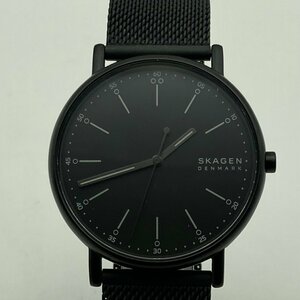 0195♭【1円開始】SKAGEN スカーゲン 腕時計 シグネチャー ミッドナイト スチールメッシュウォッチ SKW6579 メンズ ブラック