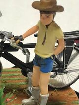 ミニチュア ジオラマ 自作 自転車と少年_画像3